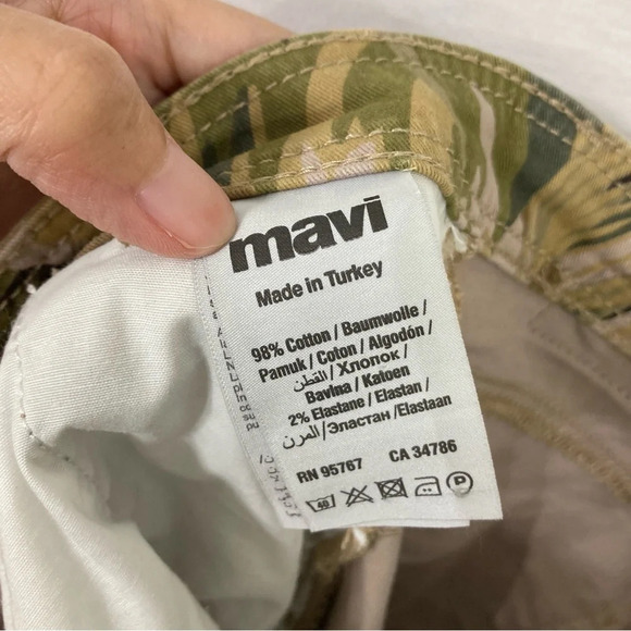 Mavi Women's Tropical Print Denise High Rise Cargo Pants Jeans size 30 - Picture 4 of 13